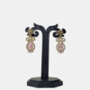 Short Model Pink Stone and Golden AD Necklace Set – Affordable Elegance!